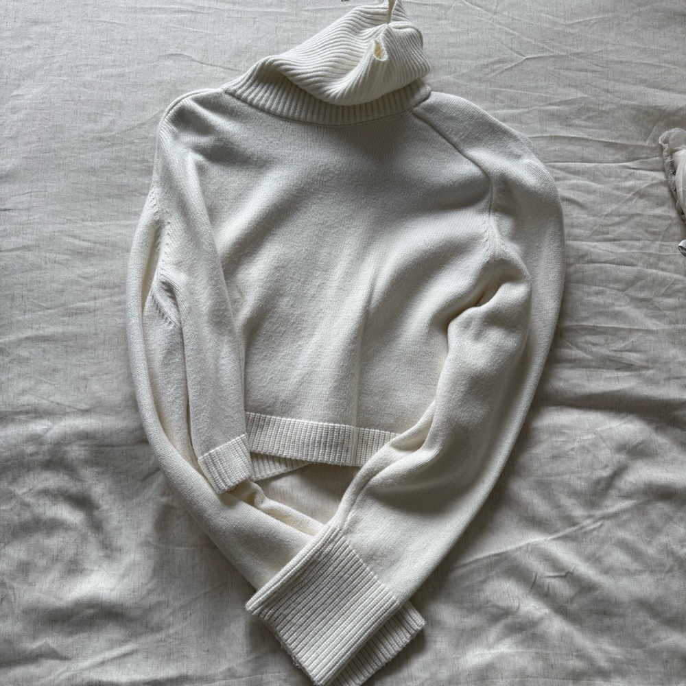 Zara cropped turtleneck sweater